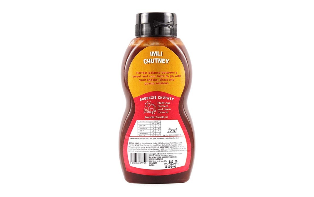 Bandar Tangy Tamarind Chutney    Plastic Bottle  225 grams